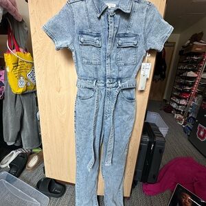 NWT Good American Denim Jumpsuit with Belt